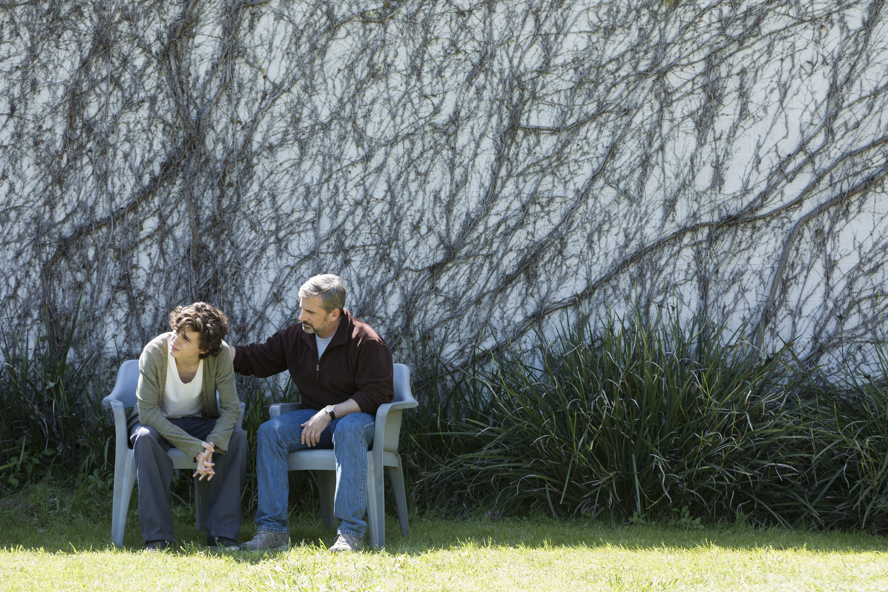 Timothée Chalamet and Steve Carell in 'Beautiful Boy'
